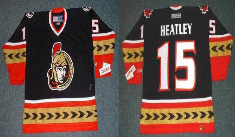 2019 Men Ottawa Senators 15 Heatley black CCM NHL jerseys
